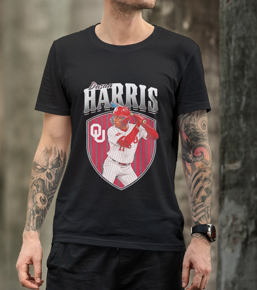 Dasan Harris Oklahoma Sooners Baseball OU T-Shirt