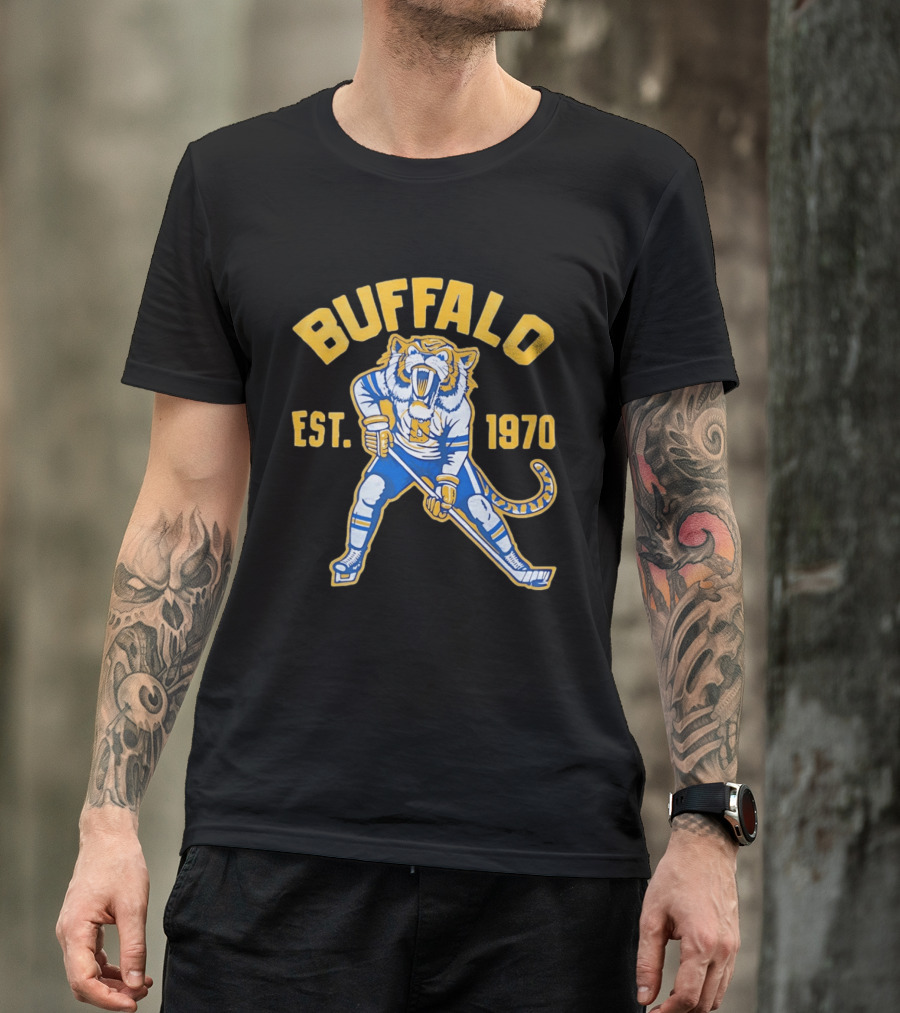 Buffalo Ice Age Hockey Tiger Est 1970 T-Shirt
