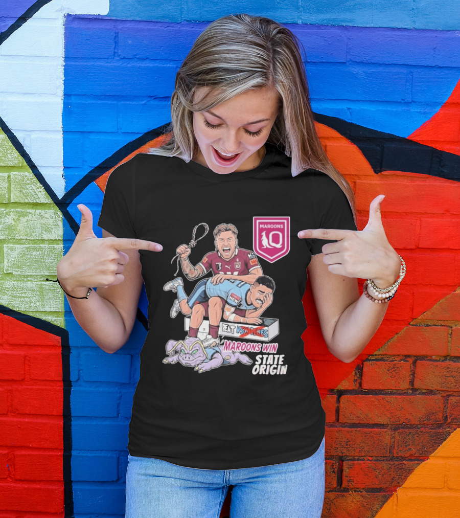 Queensland Maroons Win Over Nsw Blues State Origin Victory T-Shirt