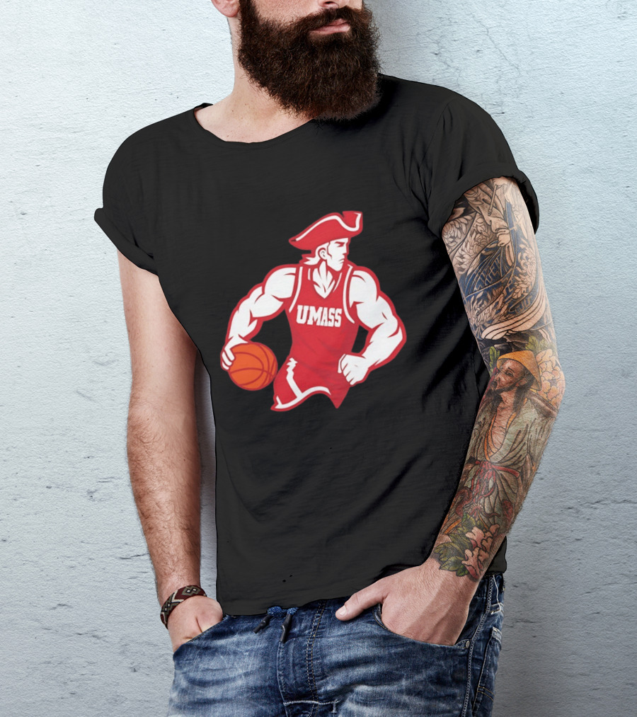 UMass University Of Massachusetts Minuteman Basketball Sam T-Shirt