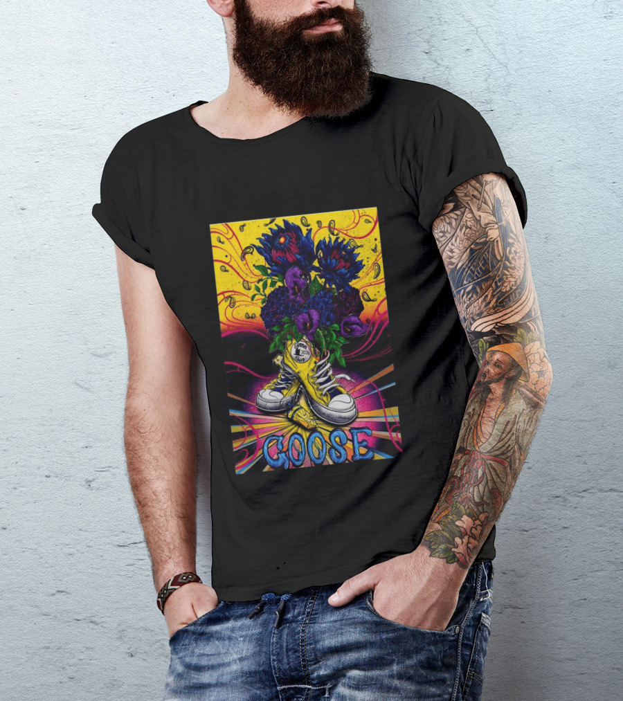 Goose Summer 2026 Tour Yellow Sneakers Floral Psychedelic T-Shirt