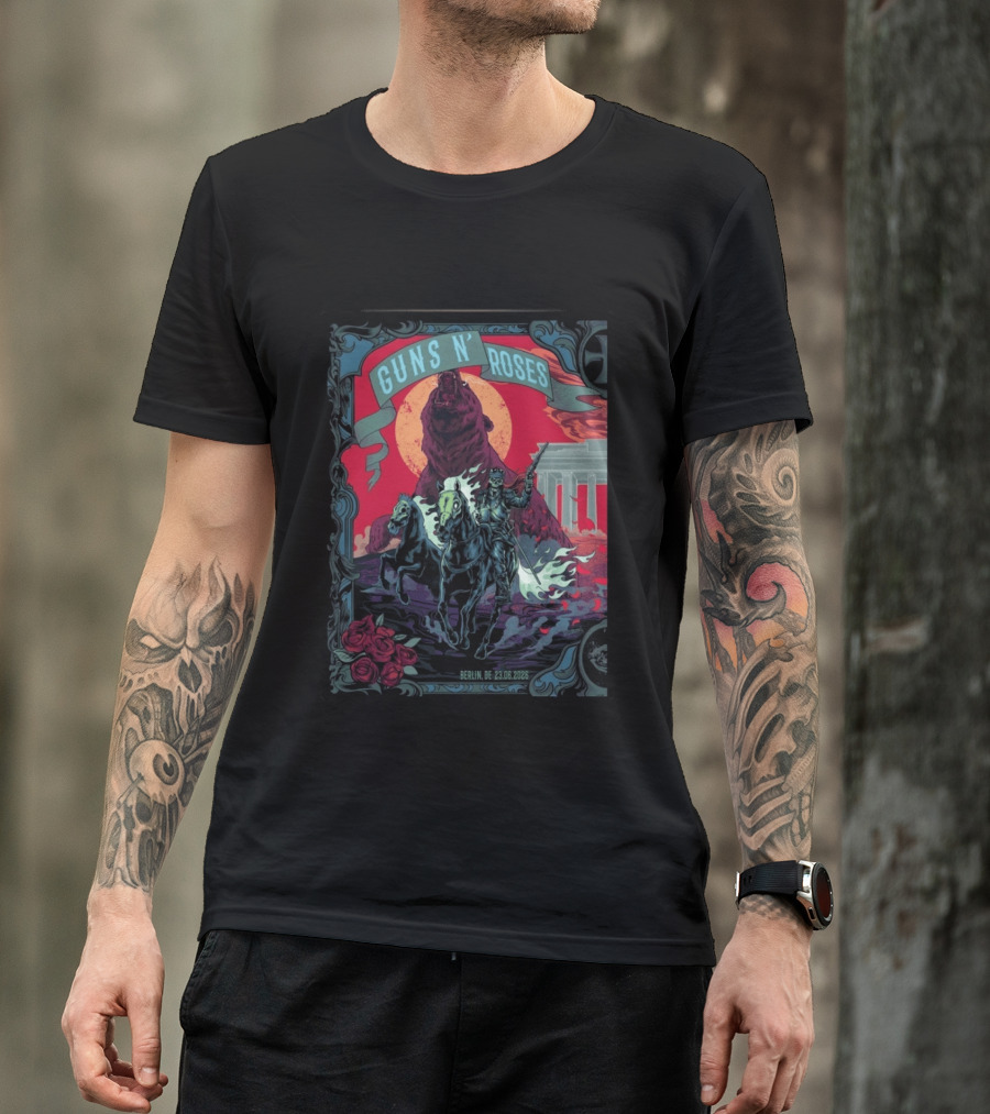 Guns N' Roses Berlin 2026 Night 1 Uber Arena 23 June Event T-Shirt
