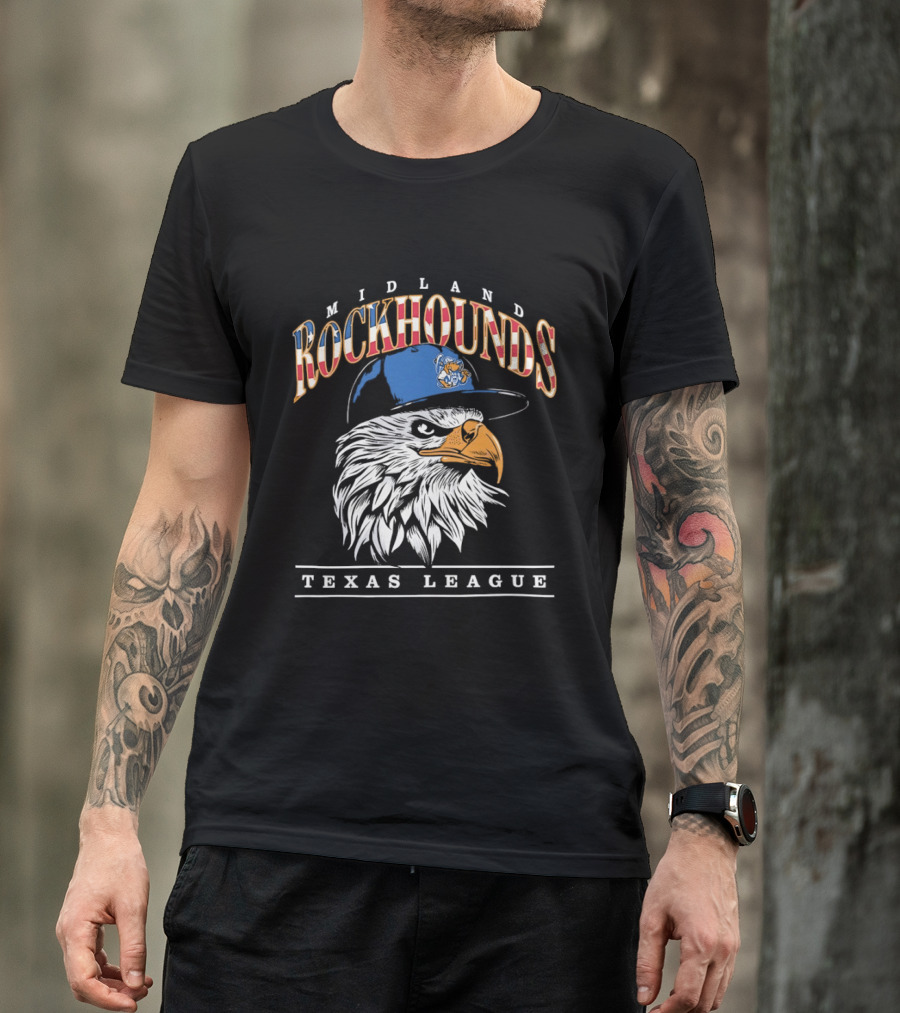 Midland Rockhounds Texas League Eagle Baseball Team T-Shirt