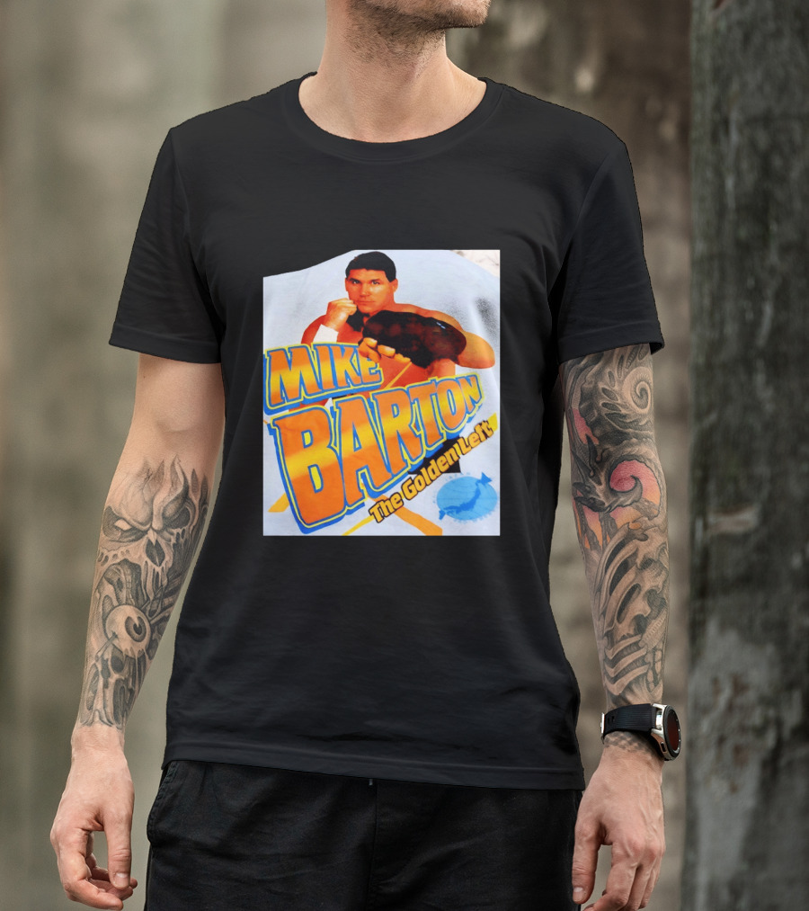 Mike Barton The Golden Left Boxer Retro Sports T-Shirt