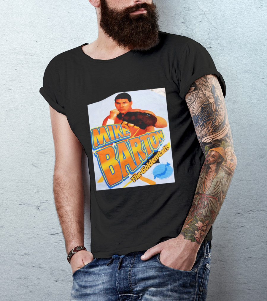 Mike Barton The Golden Left Boxer Retro Sports T-Shirt