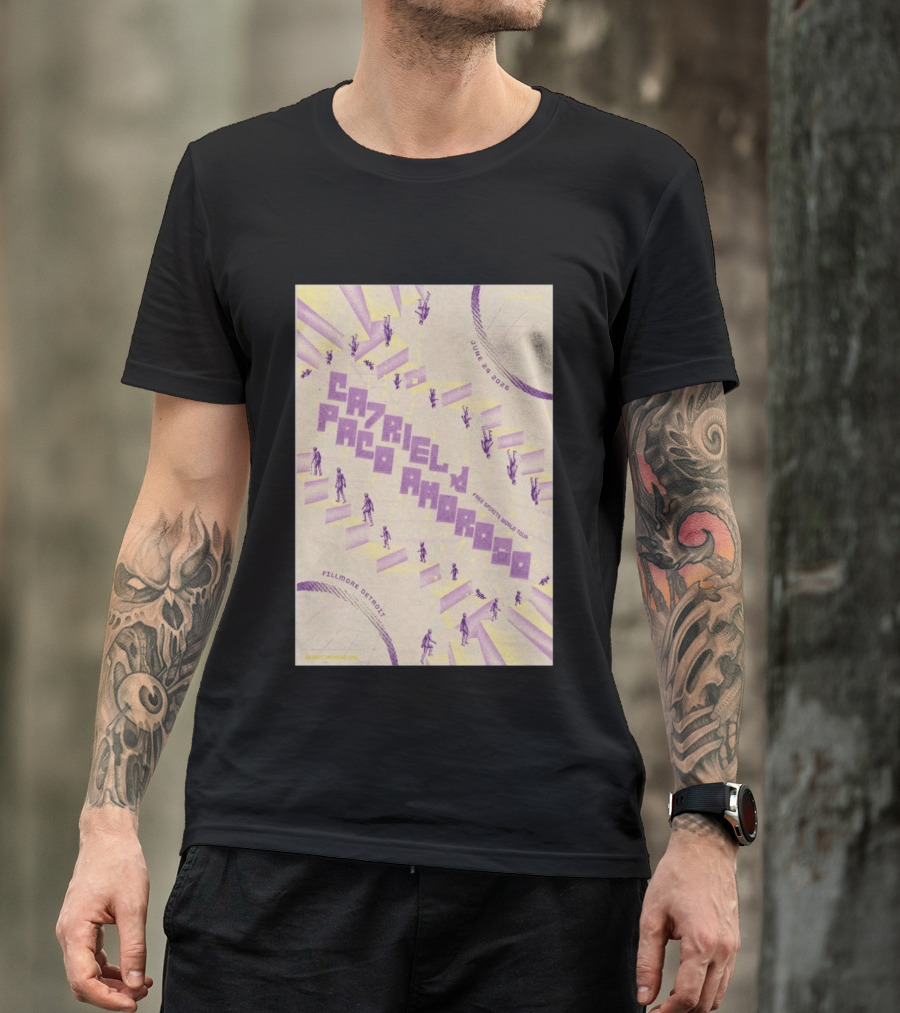 CA7RIEL Paco Amoroso Free Spirits World Tour Fillmore Detroit June 24 2026 T-Shirt