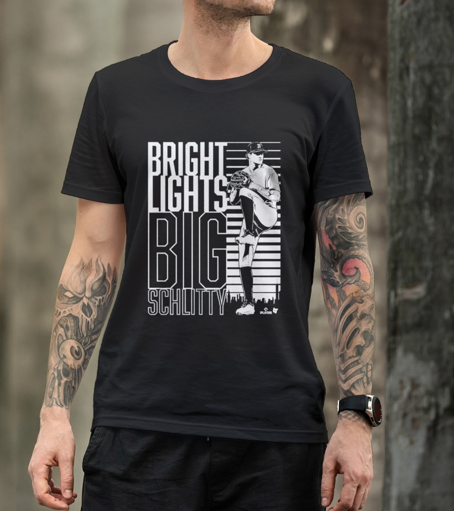 Bright Lights Big Schlitty Cam Schlittler Pitching T-Shirt