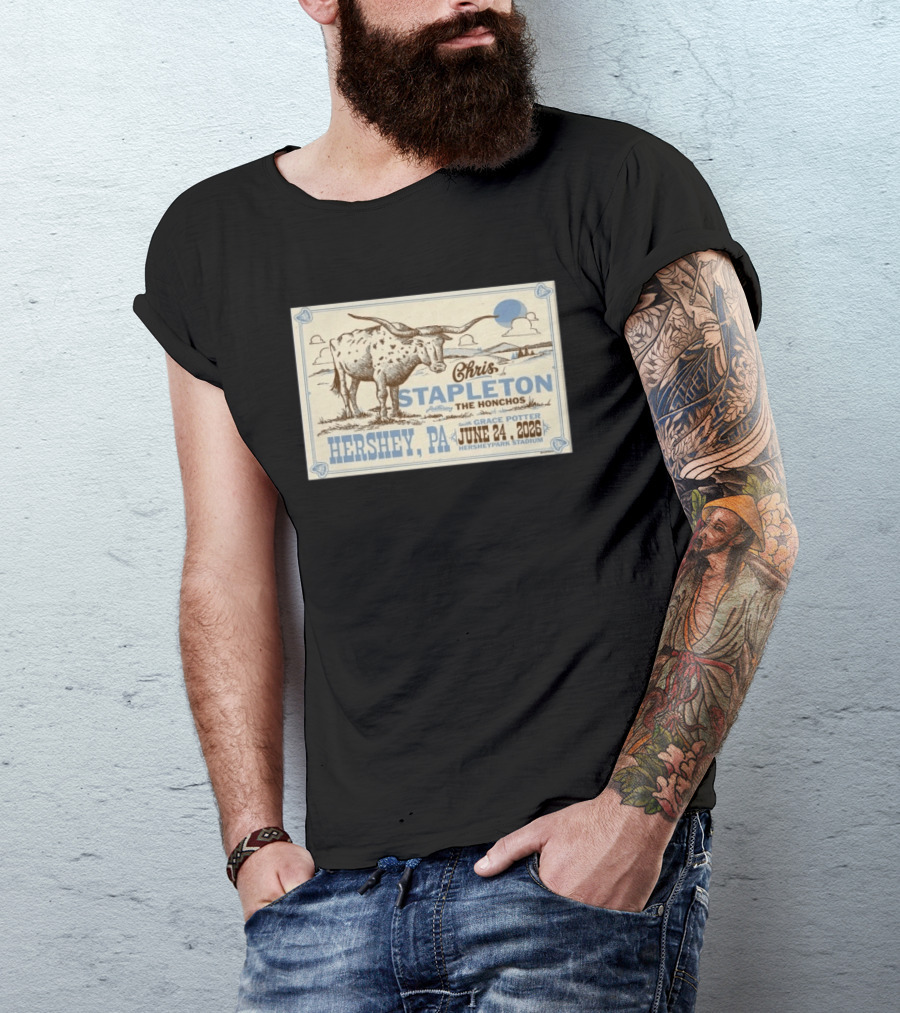 Chris Stapleton All American Road Show Hershey PA June 24 2026 With The Honchos And Grace Potter T-Shirt