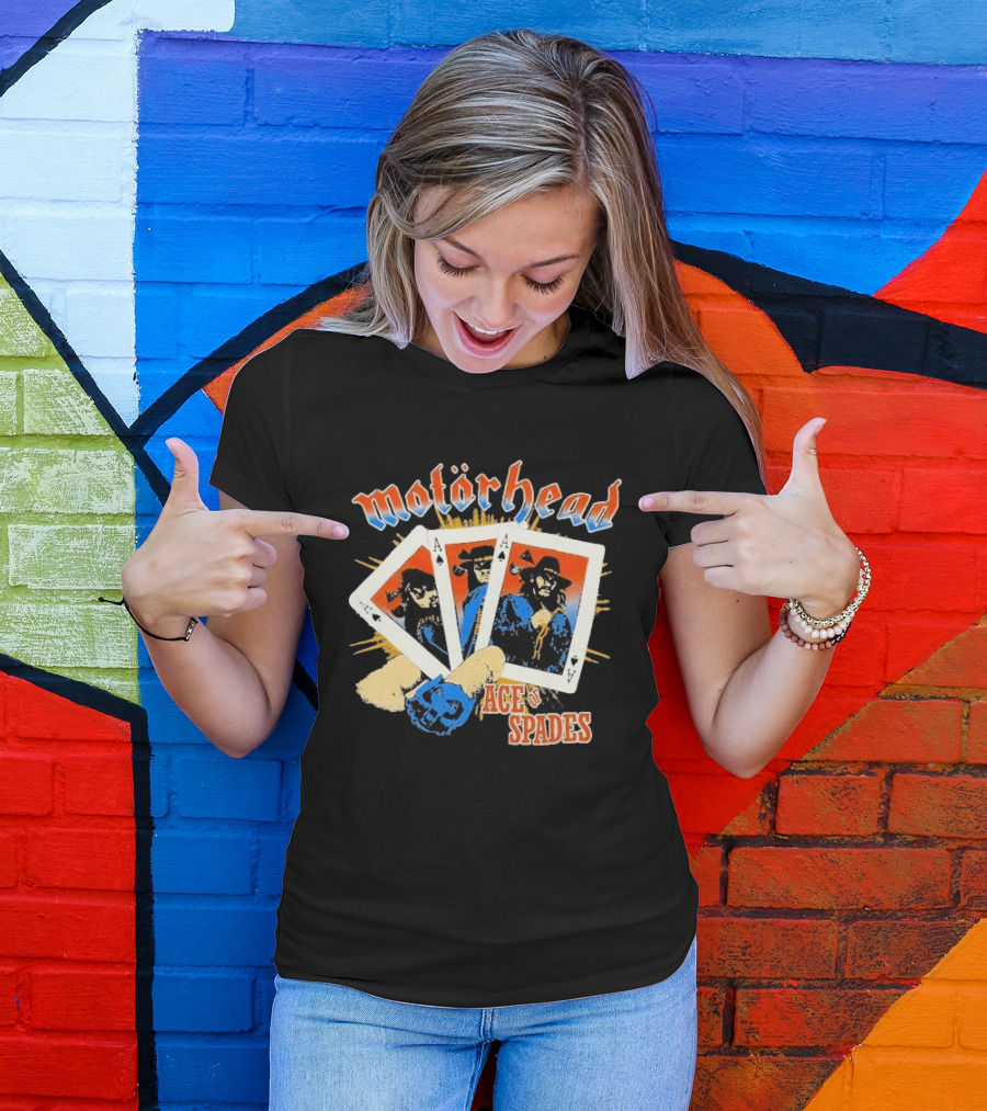 Motörhead Ace Of Spades Three Of A Kind Playing Cards T-Shirt