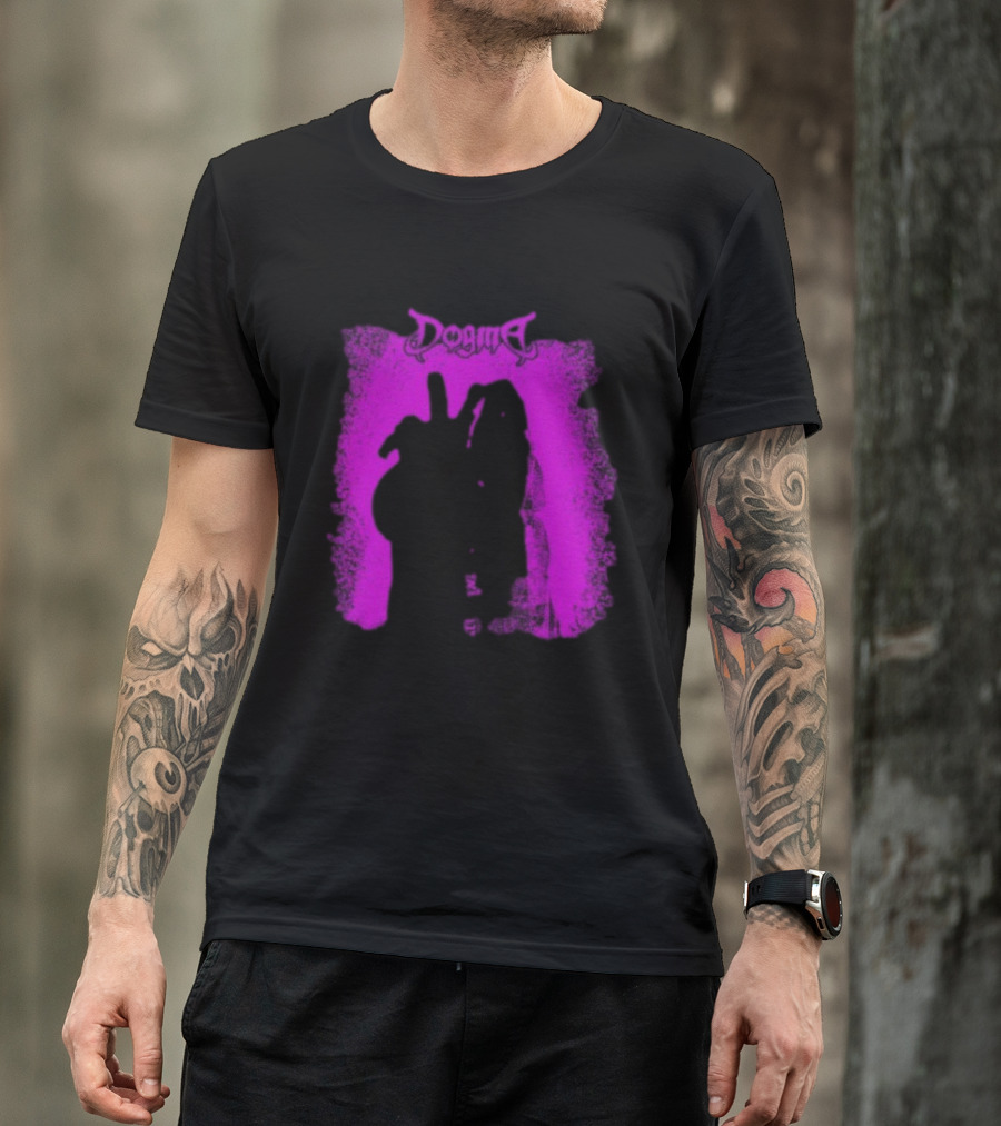 Dogma My Matricidal Purple Gothic Text With Pink Grunge Frame T-Shirt