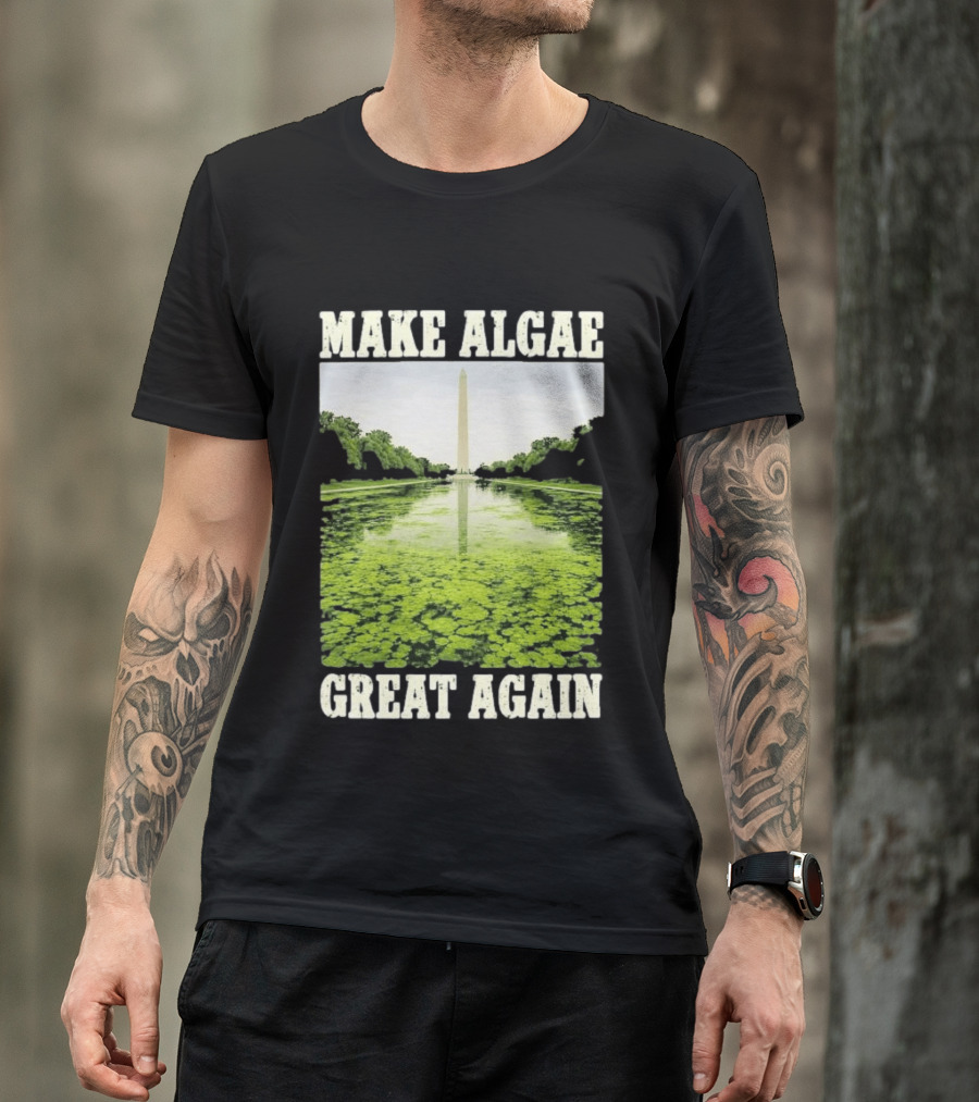 Make Algae Great Again Lincoln Memorial Reflecting Pool Washington Monument T-Shirt