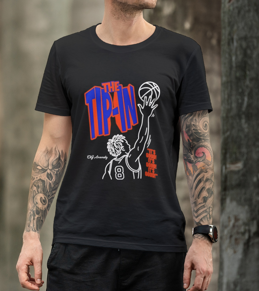 The Tip In OG Anunoby New York Knicks 2026 NBA Champs Basketball Player 8 T-Shirt