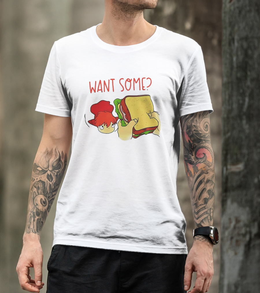 Ponyo Flinching Want Some Sandwich Scene T-Shirt