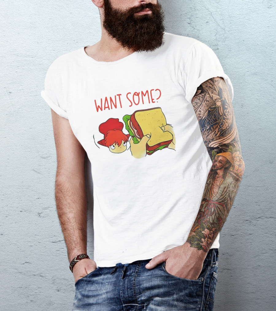 Ponyo Flinching Want Some Sandwich Scene T-Shirt