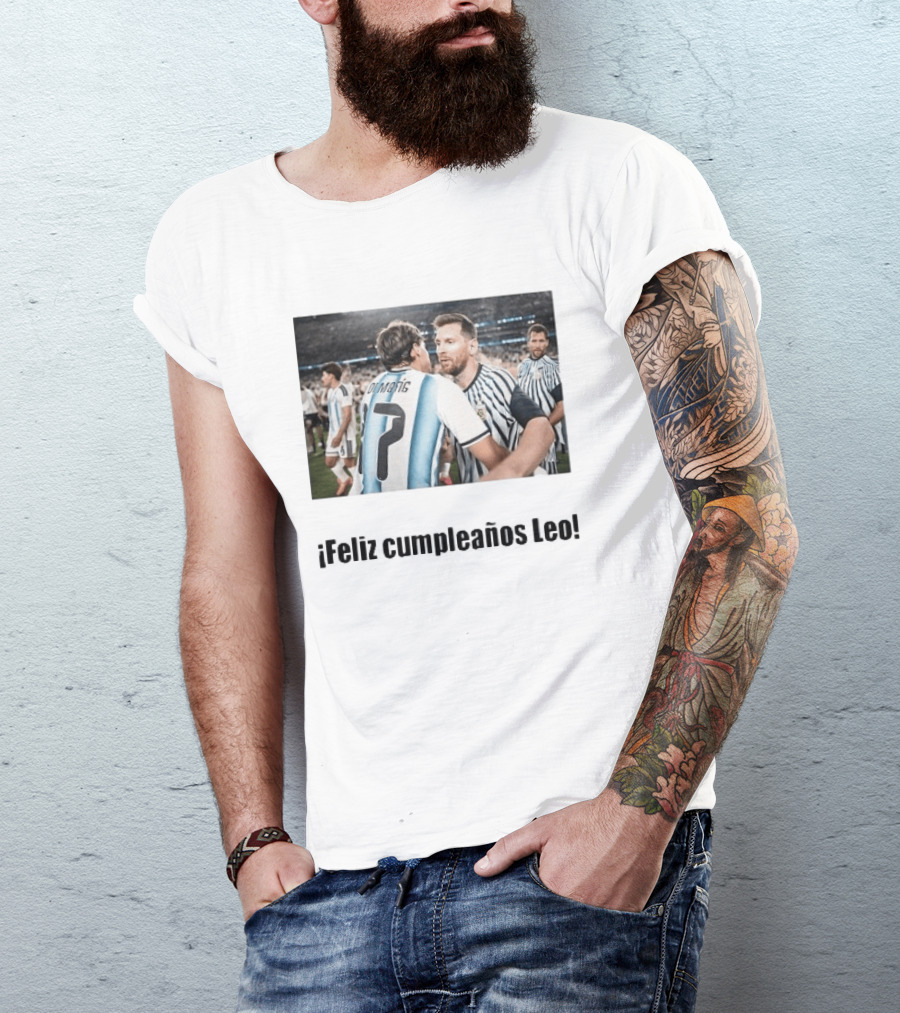 Lionel Messi 39th Birthday Argentina Feliz Cumpleaños Leo Di María Celebration T-Shirt