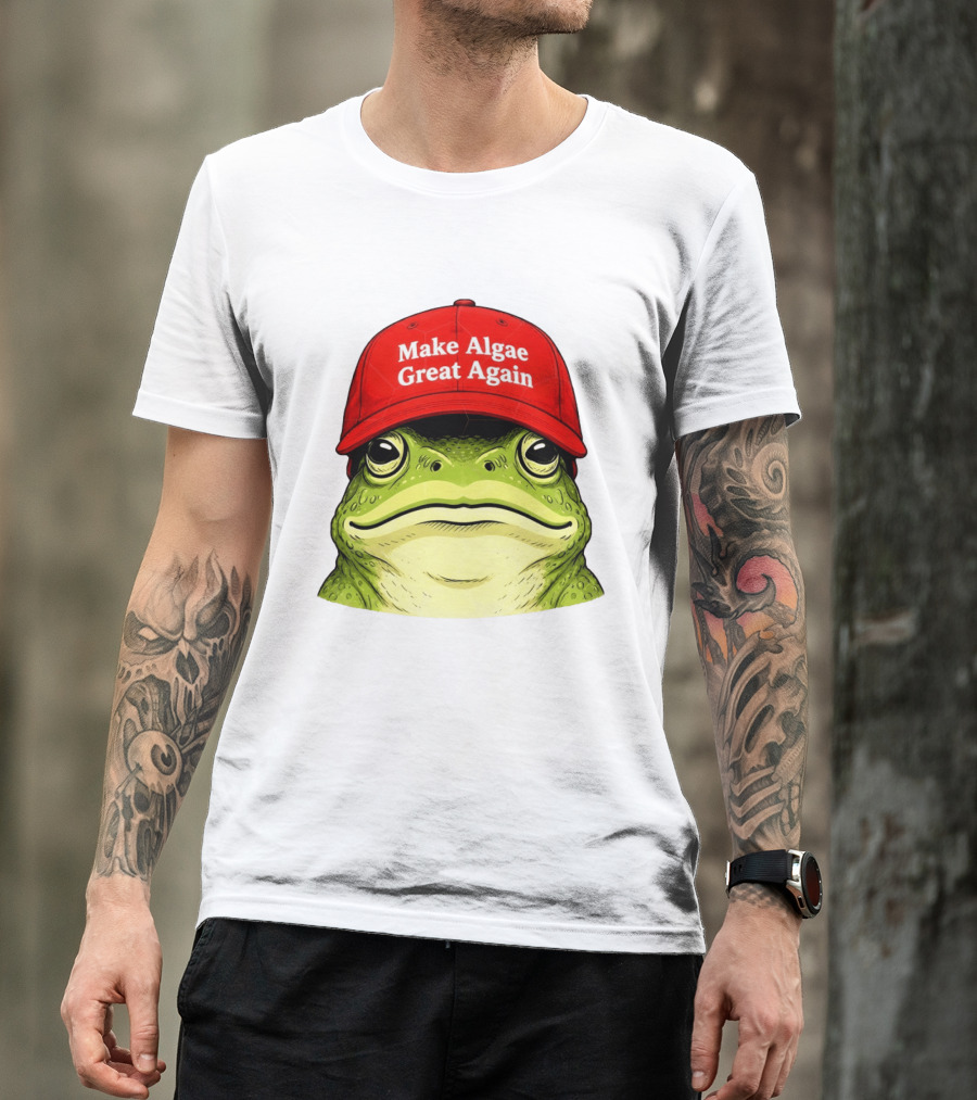 Frog Team Algae Make Algae Great Again Hat Patriotic American Flag 2026 T-Shirt