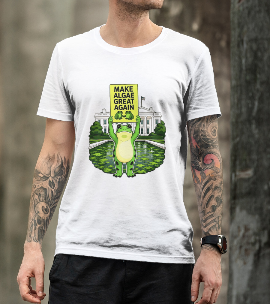 Frogs Team Algae Make Algae Great Again At White House 2026 T-Shirt