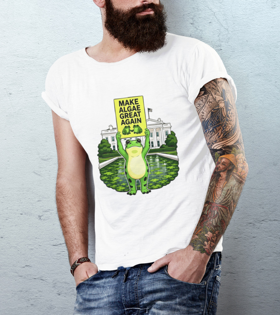 Frogs Team Algae Make Algae Great Again At White House 2026 T-Shirt