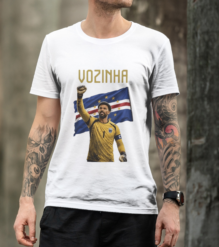 Vozinha Cape Verde National Football Team No 1 Celebration With Flag T-Shirt