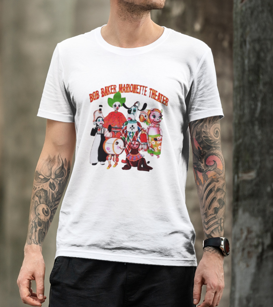 Bob Baker Marionette Theater Clown Dog Pig Characters T-Shirt