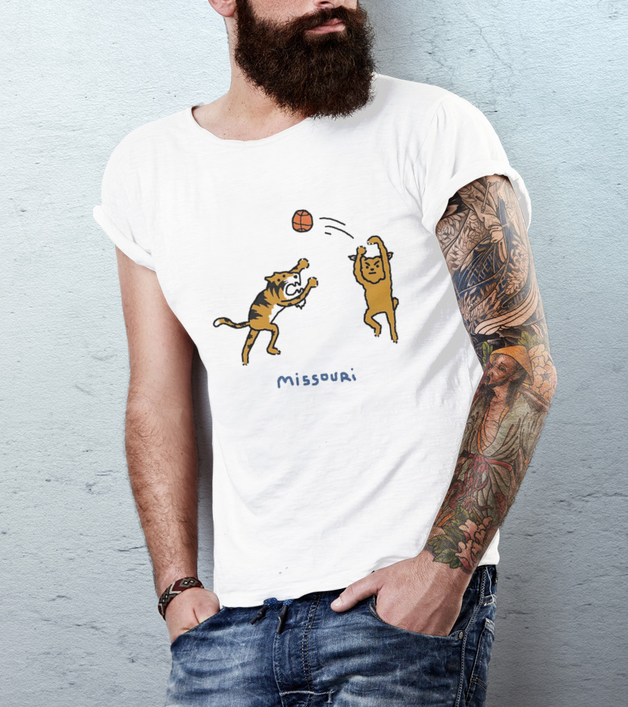 Kentucky Wildcats Vs Missouri Tigers Basketball 2026 SEC Matchup Cartoon T-Shirt