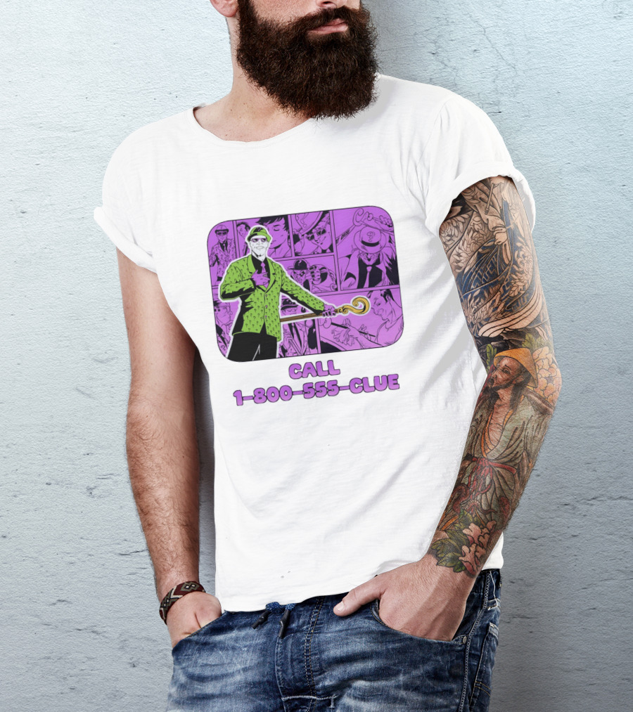 The Riddler Call 1 800 555 CLUE DC Comics Batman T-Shirt