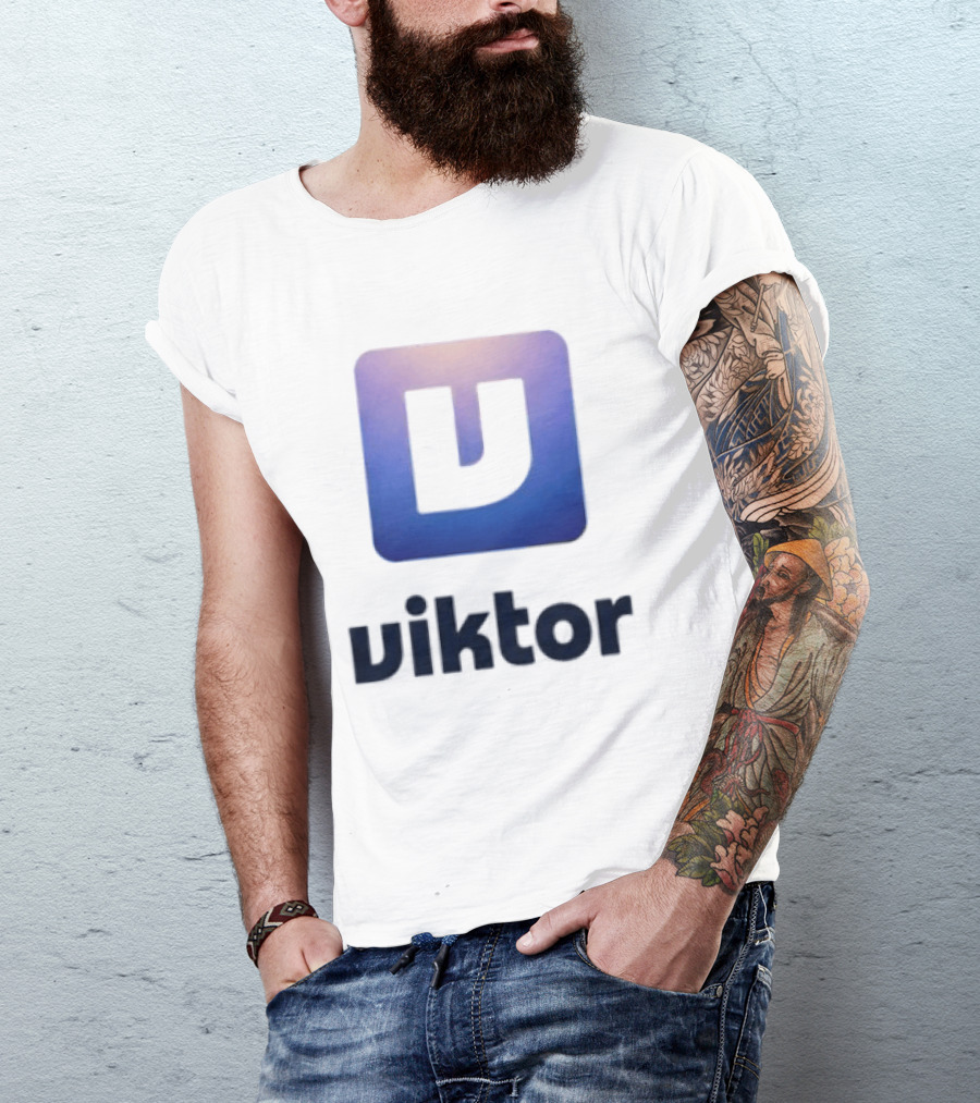 Viktor Square Icon Blue Gradient T-Shirt