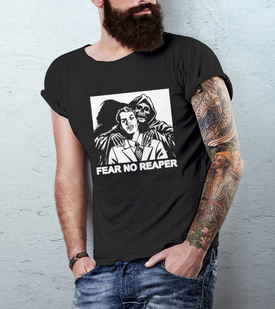 Fear No Reaper Grim Death Skull Horror T-Shirt