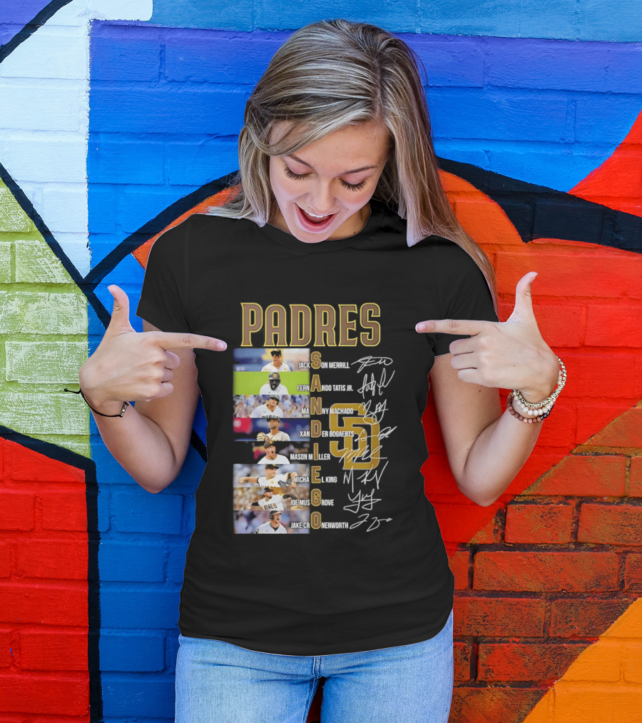 San Diego Padres Fernando Tatis Jr Manny Machado Xander Bogaerts Joe Musgrove Baseball T-Shirt