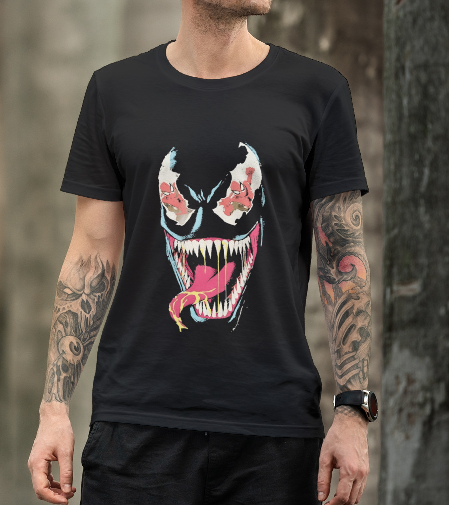 Marvel Venom Spider Man Reflection In The Eyes T-Shirt