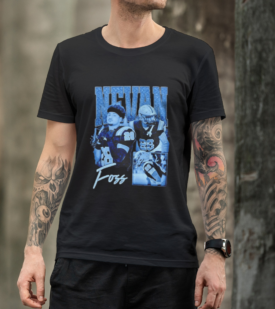 Nevan Foss Number 28 Football Athlete Sports Jersey T-Shirt