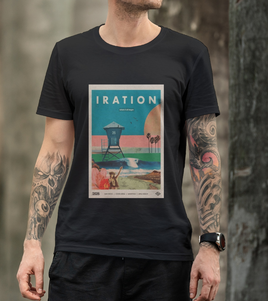 Iration Where It All Began June 27 2026 Saratoga San Diego Costa Mesa Avila Beach T-Shirt