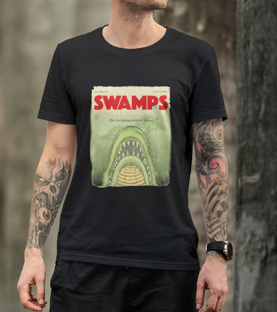 Authentic Outfitters Swamps The Terrifying Hidden Threat T-Shirt