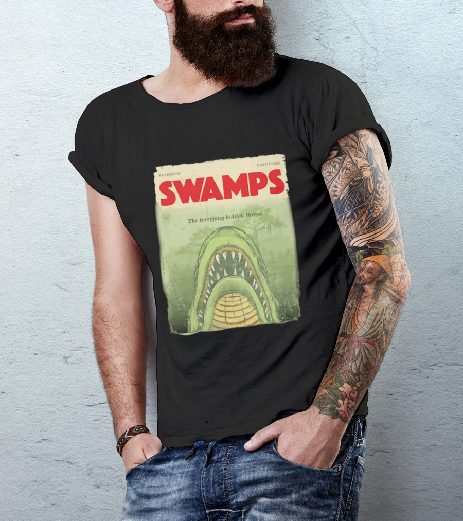 Authentic Outfitters Swamps The Terrifying Hidden Threat T-Shirt