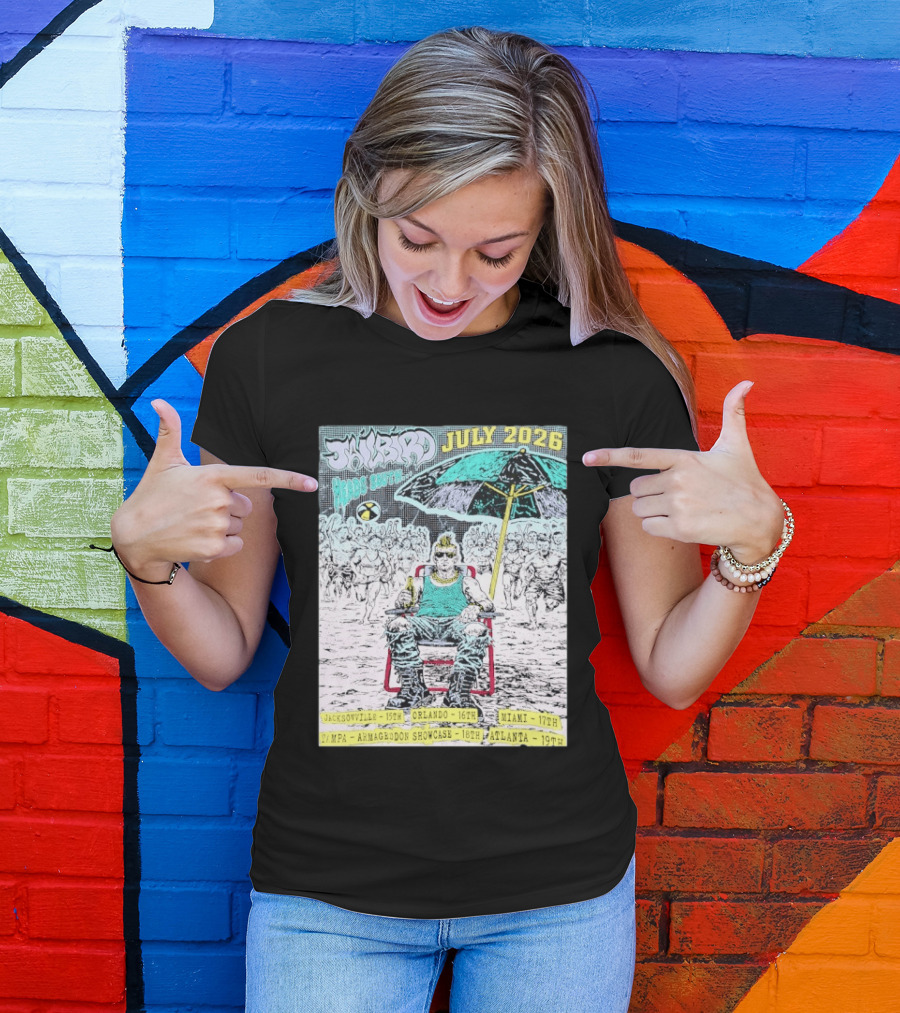 Jailbird Heads South July 2026 Tour Jacksonville Orlando Miami Tampa Atlanta T-Shirt