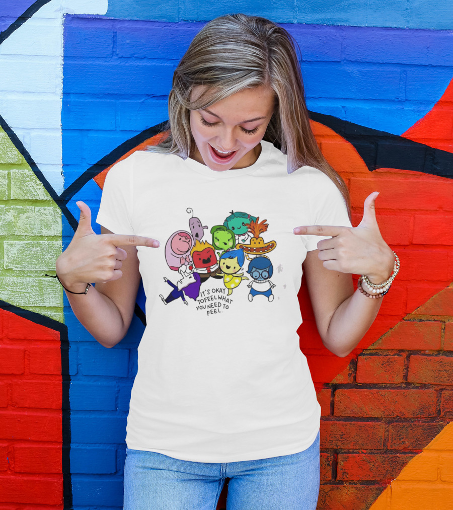 Inside Out Characters It's Okay To Feel What You Need To Feel Pixar T-Shirt