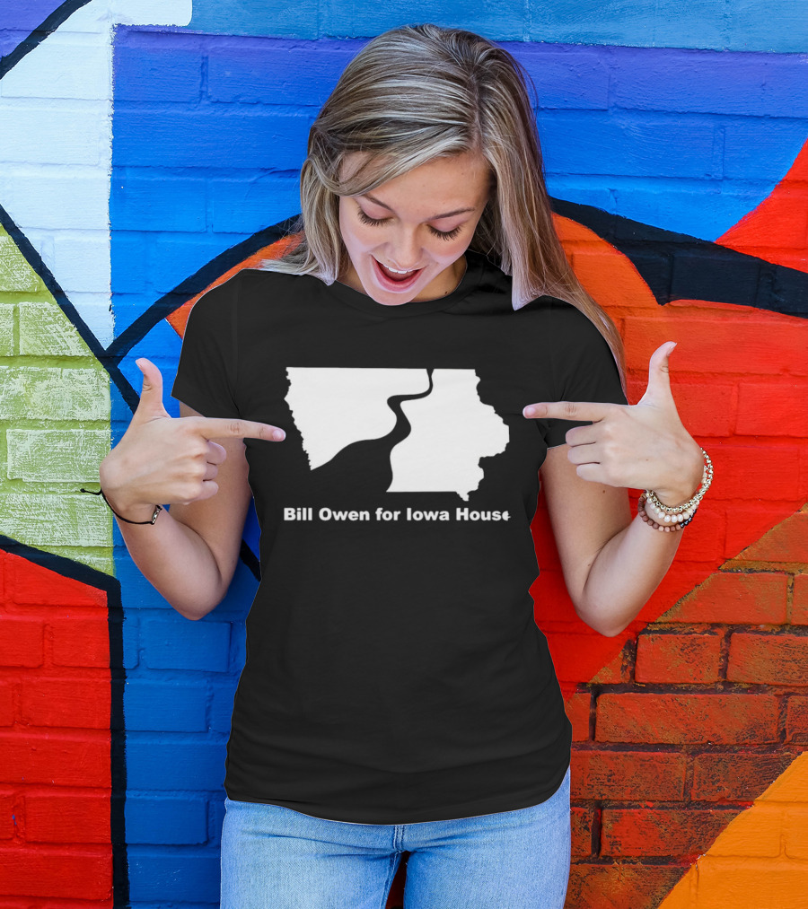 Bill Owen For Iowa House Campaign Map T-Shirt