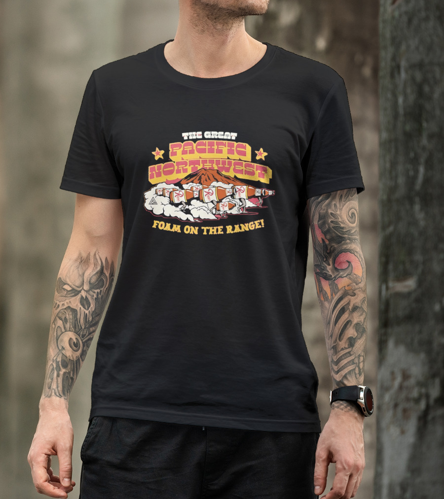 The Great Pacific Northwest Foam On The Range Rainier Beer Mountain T-Shirt