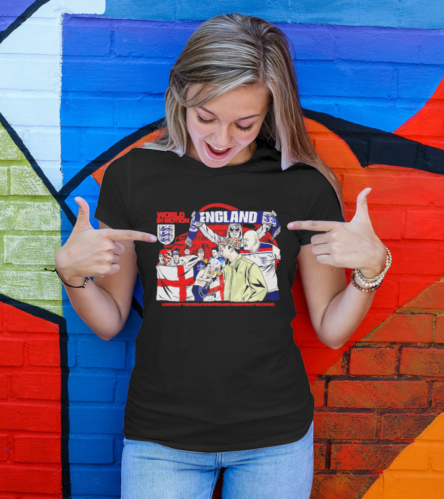 World In Motion England Football Fans Wembley Stadium England Supporters T-Shirt