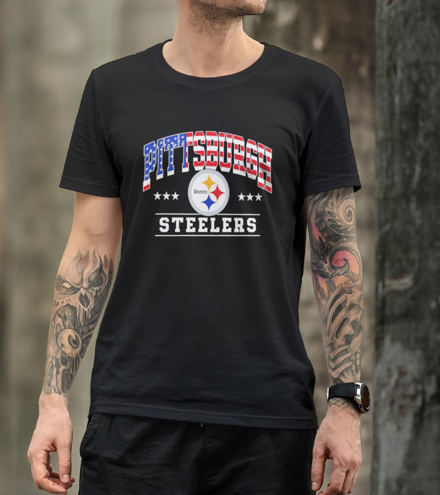 Pittsburgh Steelers American Flag 1776 2026 250 Years Celebration T-Shirt