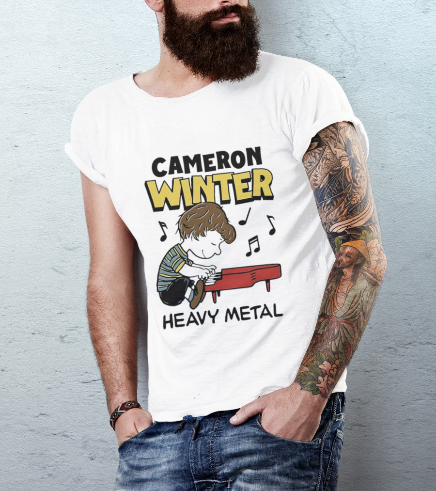 Cameron Winter Heavy Metal Schroeder Peanuts Comic Piano T-Shirt
