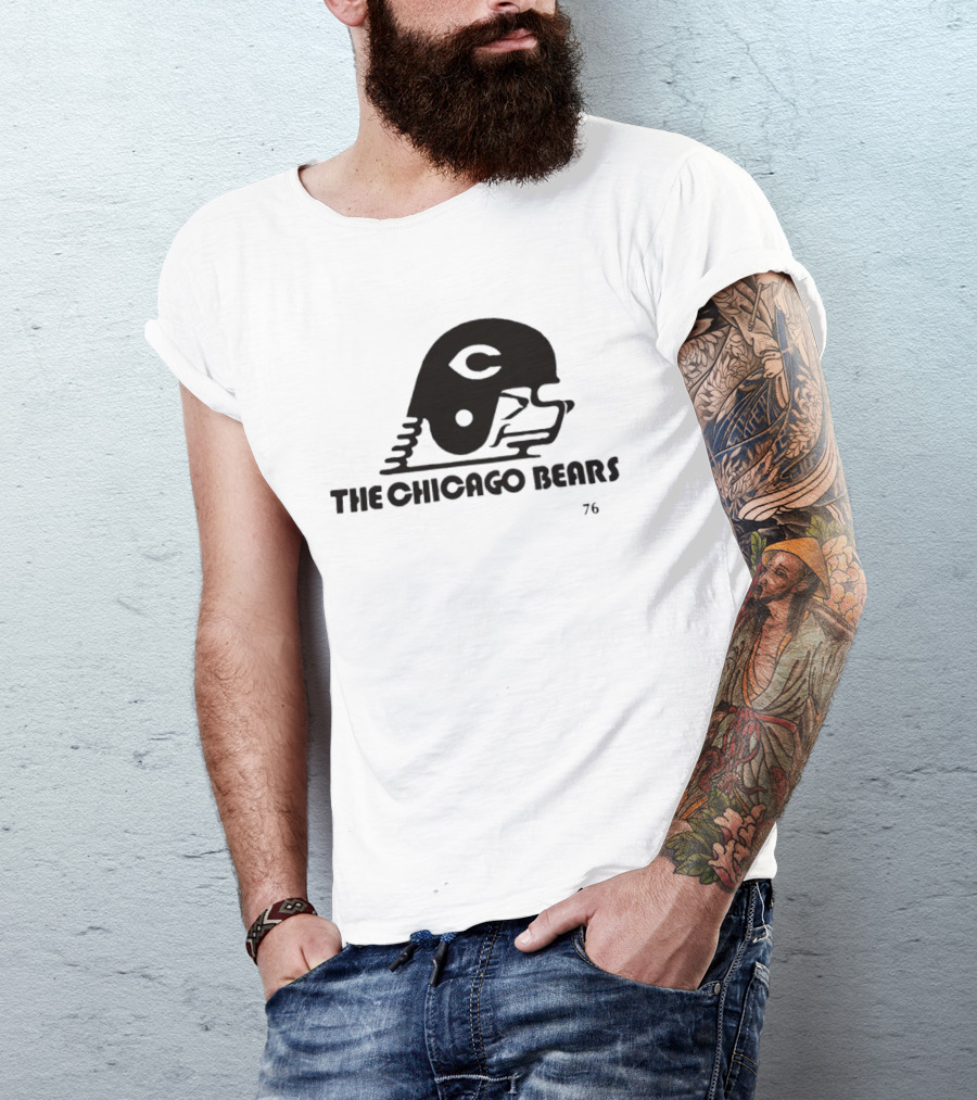 The Chicago Bears Helmet Logo 76 T-Shirt