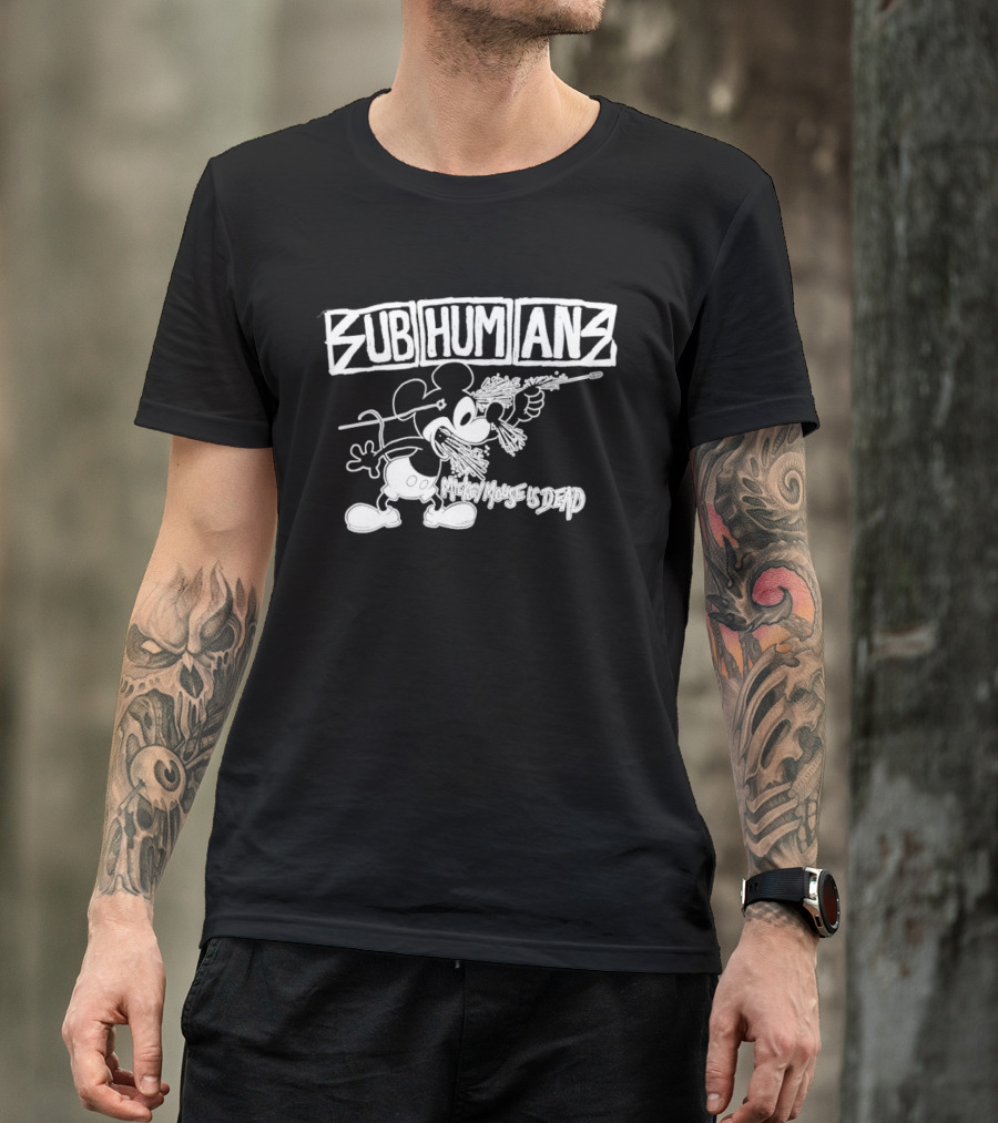 Subhumans Mickey Mouse Is Dead Punk Rock T-Shirt