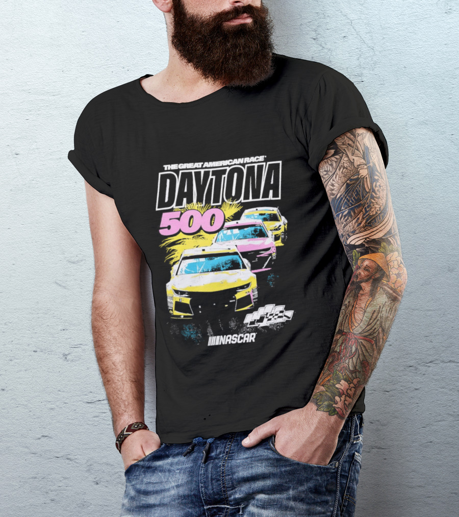 Daytona 500 NASCAR Racing The Great American Race Stock Car Competition T-Shirt