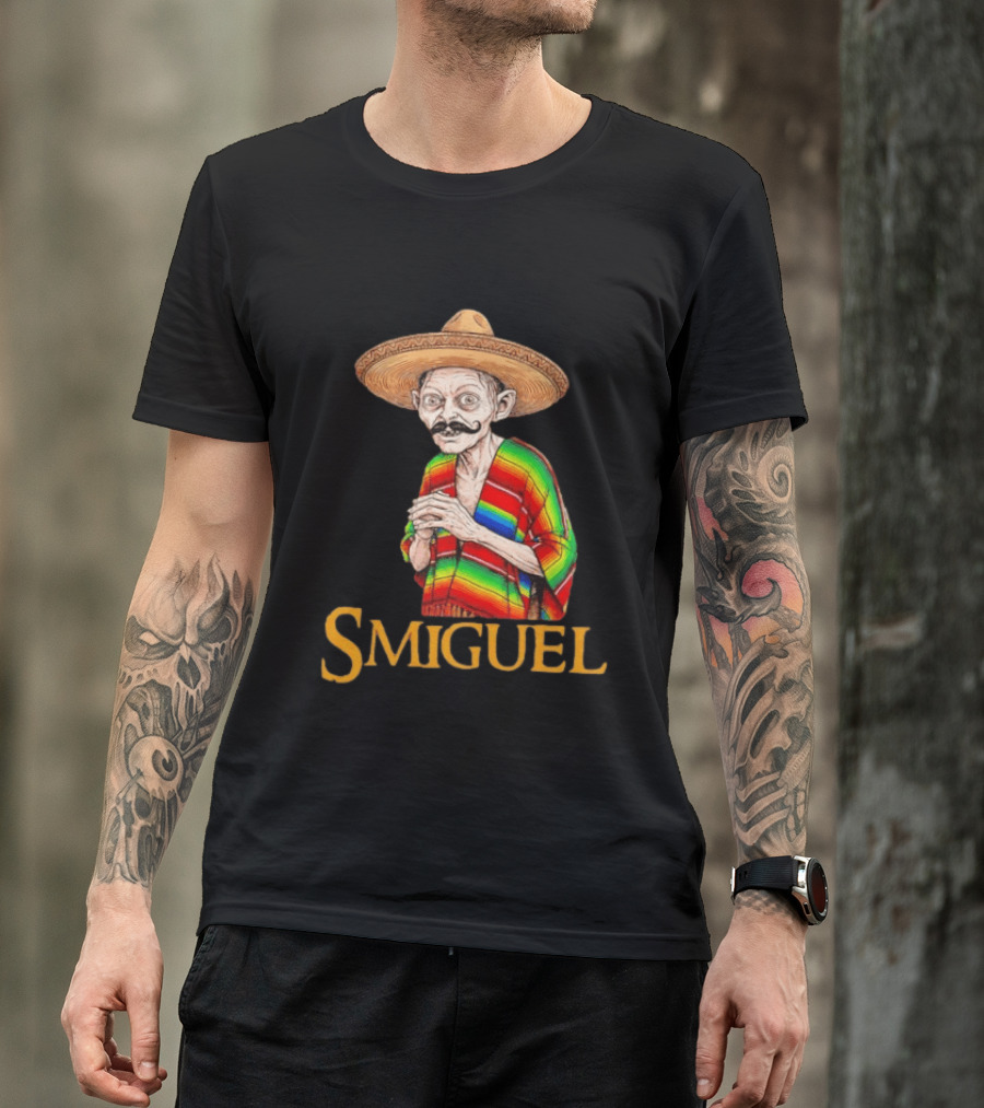 Smiguel Mexican Poncho Sombrero T-Shirt