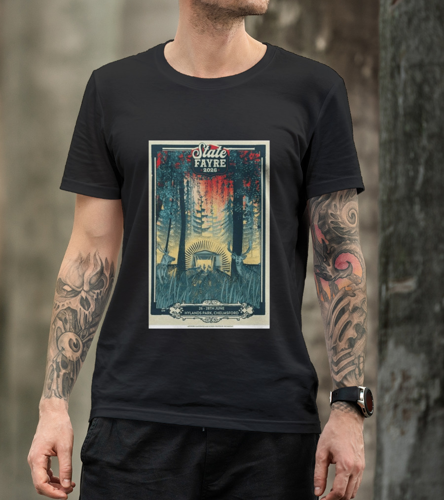 State Fayre 2026 Hylands Park Chelmsford June 26 28 Forest Deer Scene T-Shirt