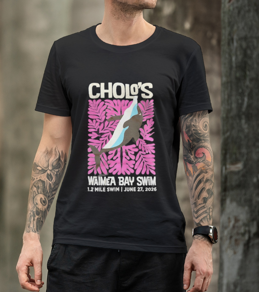 Cholo's Waimea Bay Swim 1.2 Mile Swim June 27 2026 T-Shirt
