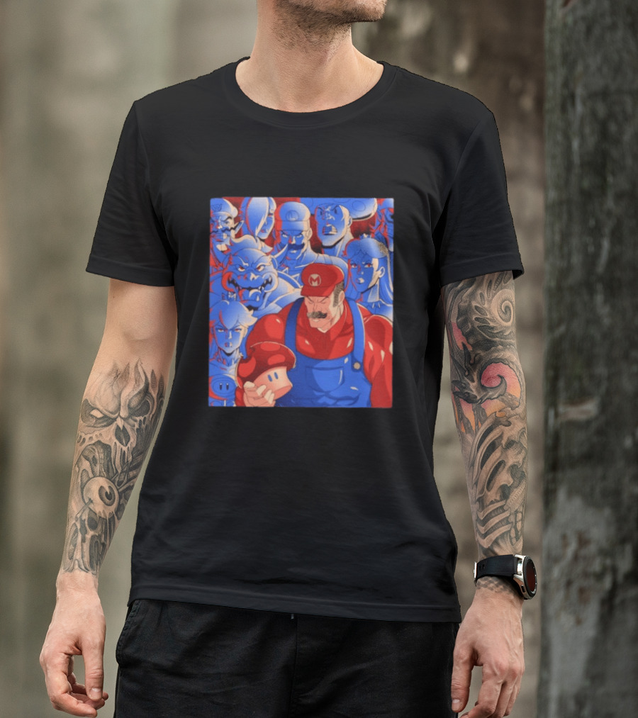 Leader Of Mushrooms Mario Nostalgic Gaming Characters T-Shirt