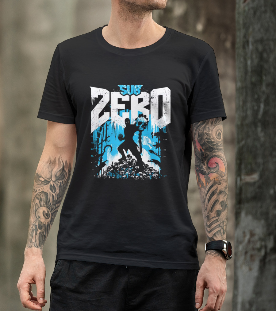 Mortal Kombat Sub Zero Ice Blue Silhouette And Freeze T-Shirt