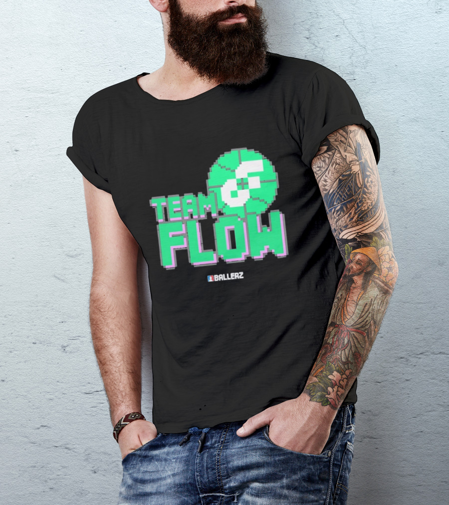 Team Flow Ballerz Pixel Basketball T-Shirt